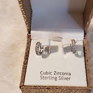 Nanette Lepore  Sterling Silver CZ Small Hoop